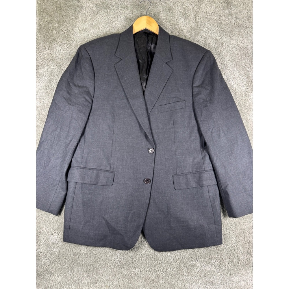 Brooks Brothers 346 Mens 44S Charcoal Gray Stretch Wool 2 Button Blazer Coat